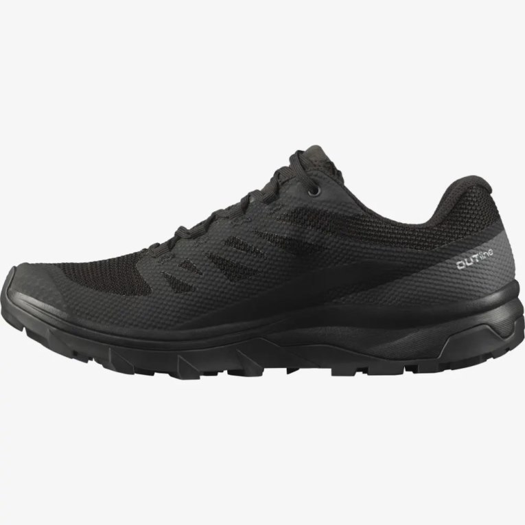 Tenis Senderismo Salomon Outline GTX Hombre Negros | MX IGPB148